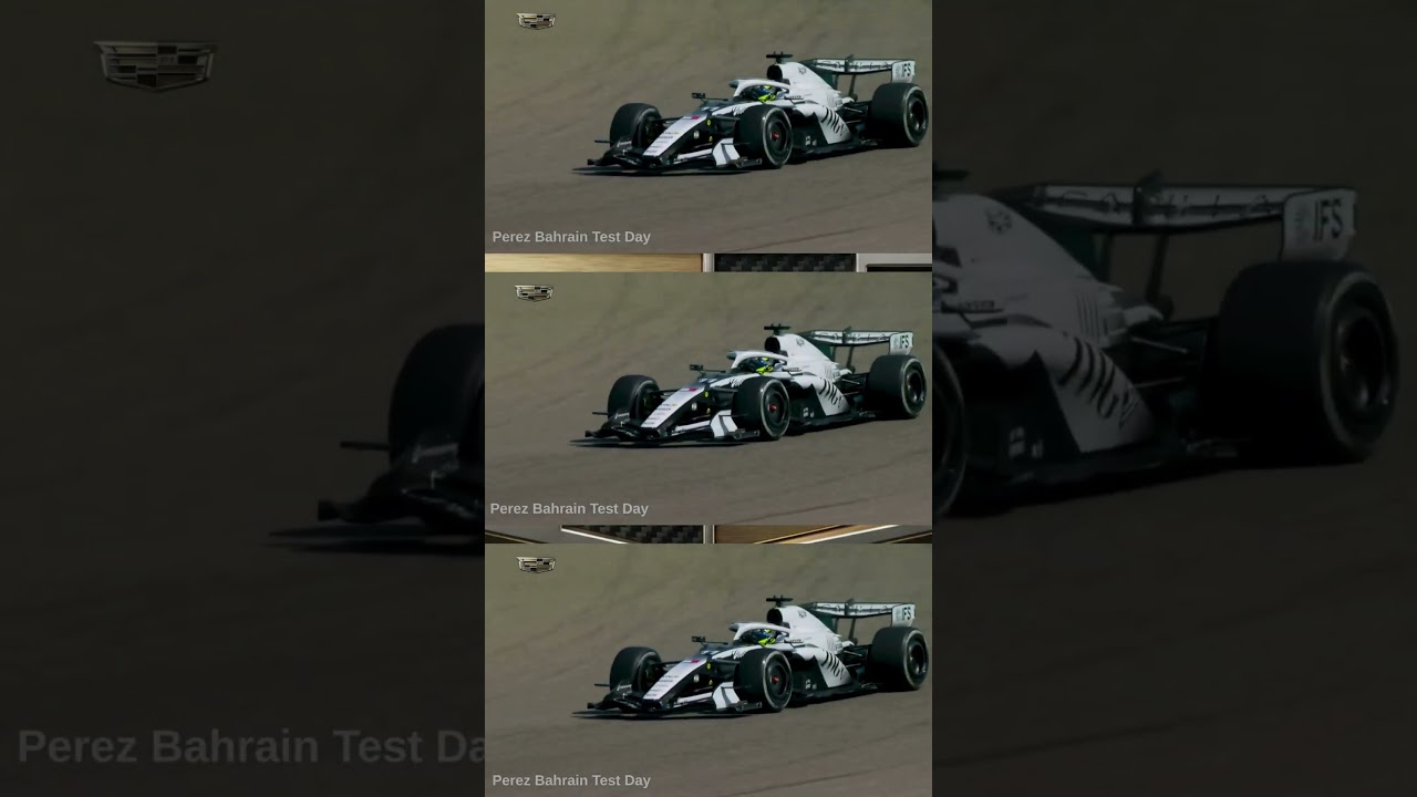 Checo Perez REVEALS Cadillac F1 Livery at Bahrain Test Day! 🇺🇸 🇺🇸  @CadillacF1Society  🇺🇸🇺🇸