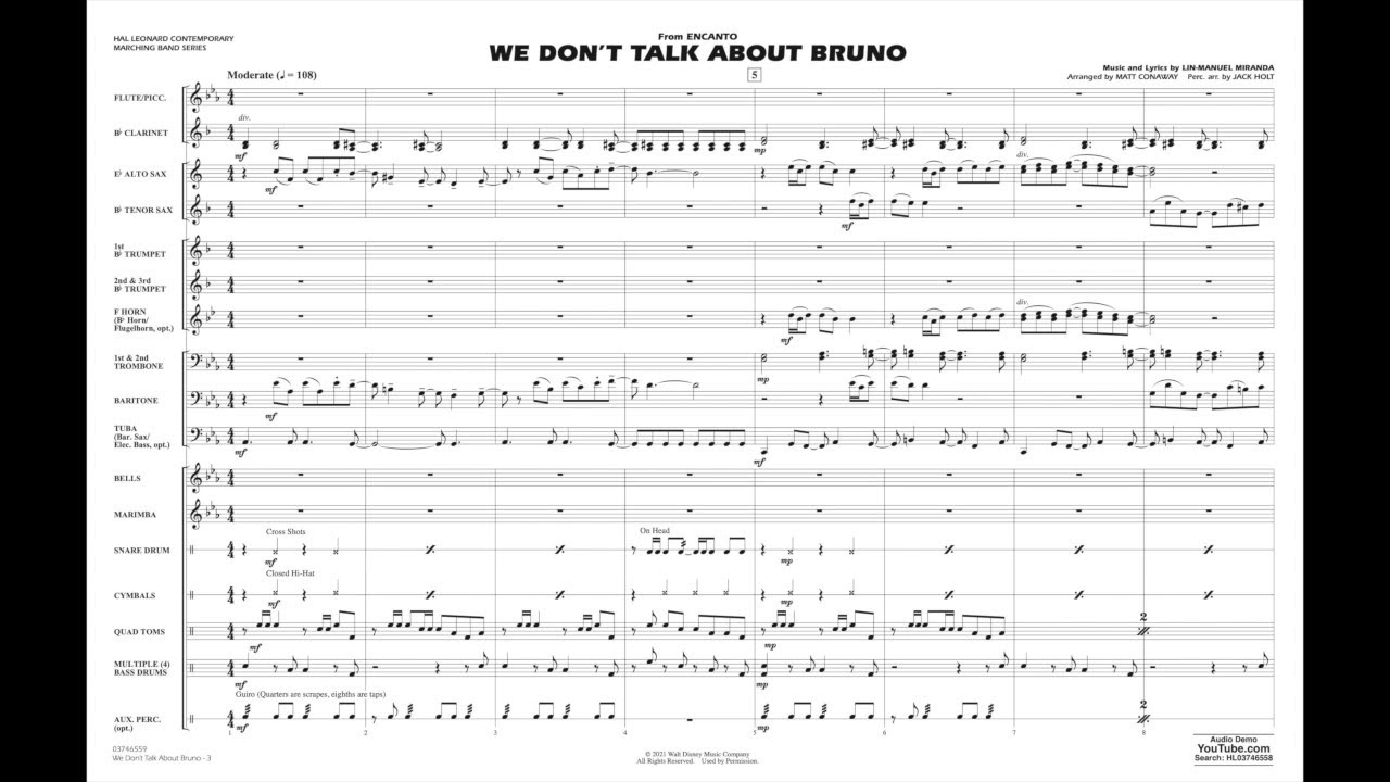 We Don't Talk About Bruno by Lin-Manuel Miranda/arr. Matt Conaway
