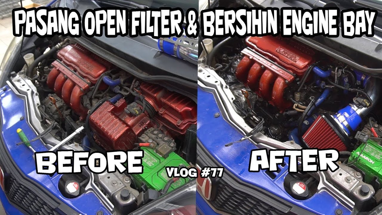 MODIF MESIN JAZZ GE8 LAGI ?? GANTI AIR INTAKE ?? + BERSIHIN ENGINE BAY | VLOG #77