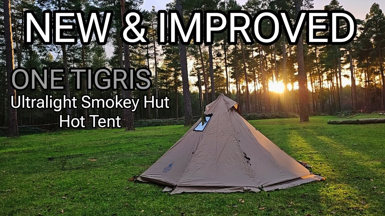 NEW & IMPROVED! One Tigris Ultralight Smokey Hut Hot Tent | First Look & Review | 🌲⛺️🔥#onetigris