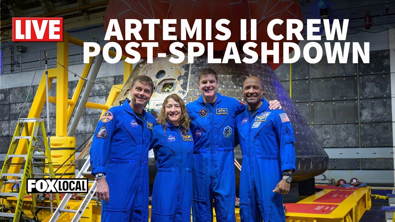 LIVE: Artemis II crew returns to Houston after splashdown