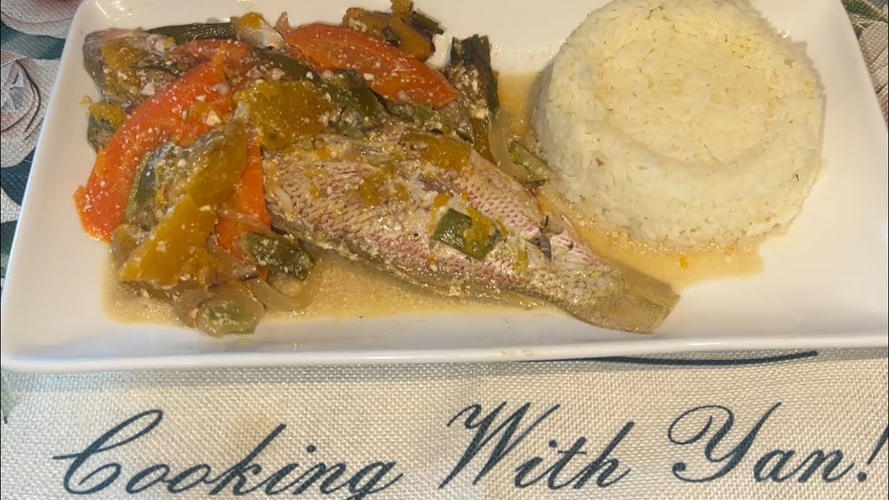 Oven steamed snapper with pumpkin carrot and okra!!