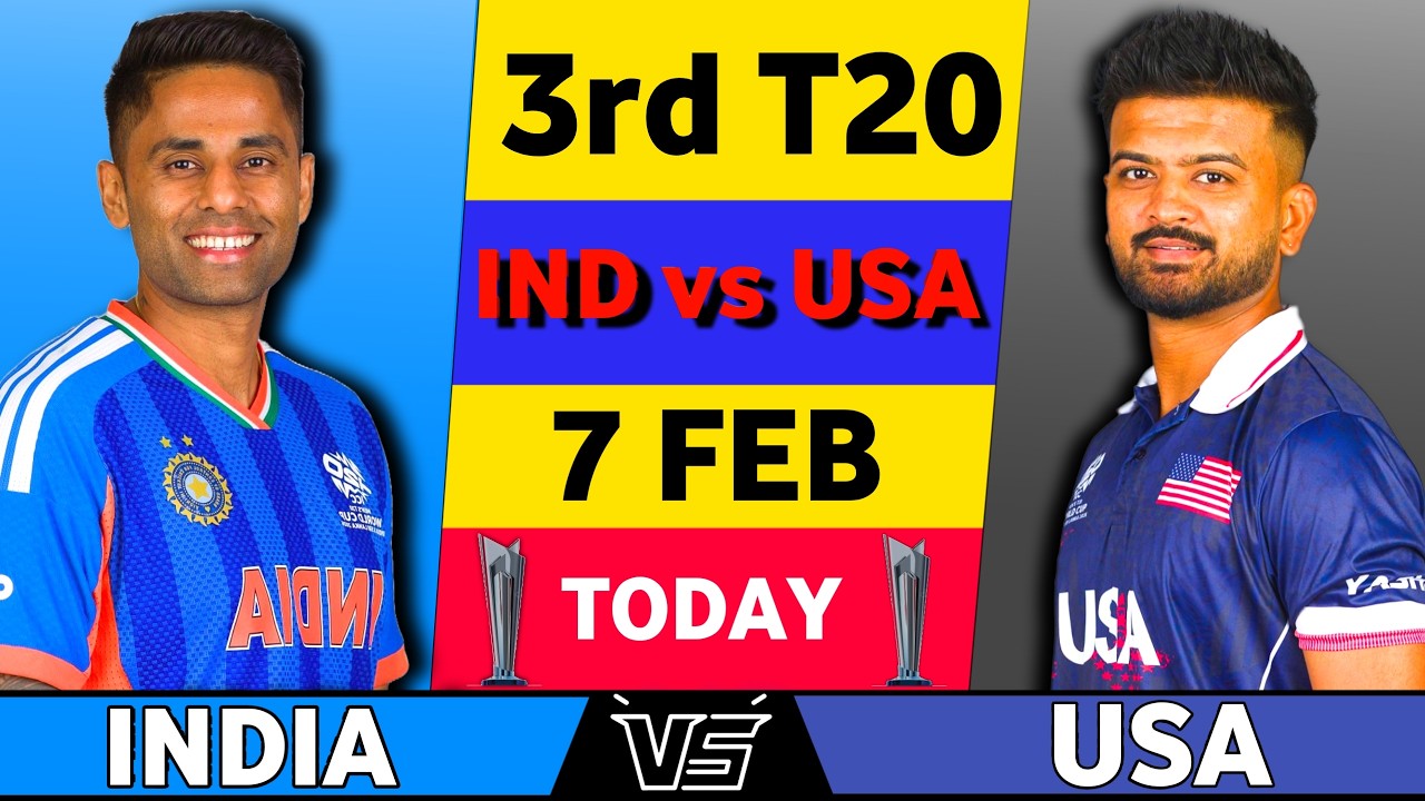 India vs  United States America T20 World Cup 2026 Match | IND VS USA Match Score & Commentary