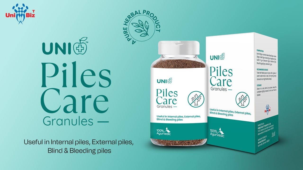 Uni+ Piles Care Granules by Unibiz | A Pure Herbal Product | Useful in Internal & External Piles