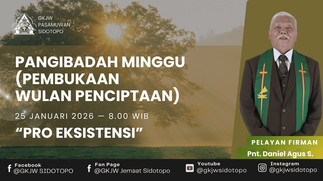 Pangibadah Minggu (Pembukaan Wulan Budaya) - 25 Januari 2025 // GKJW Jemaat Sidotopo