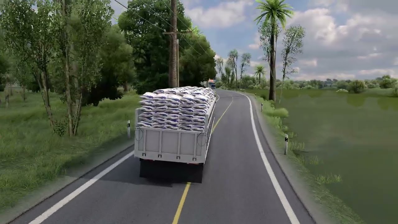 Muatan Beras Perjalanan Jauh Terpaksa Istirahat Dulu ETS2
