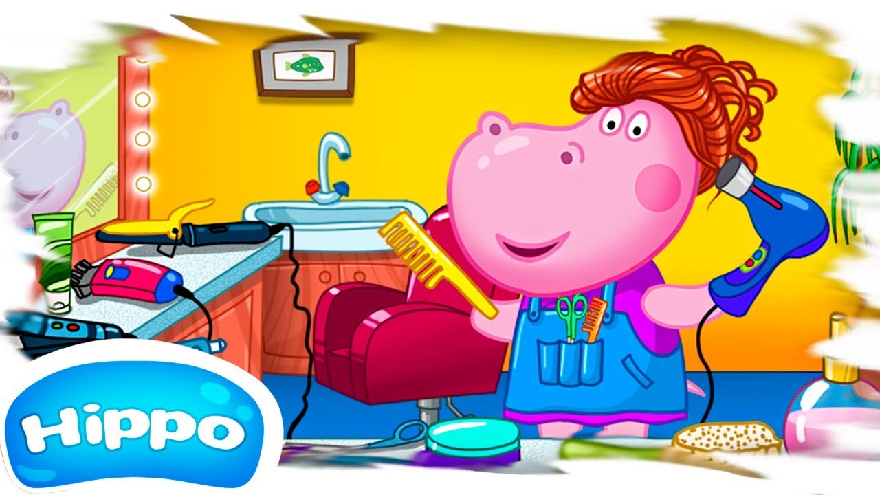 Hippo 🌼 Riddle nel video 🌼 Parrucchiere - giochi di moda 🌼 Cartone animato Recensione del gioco