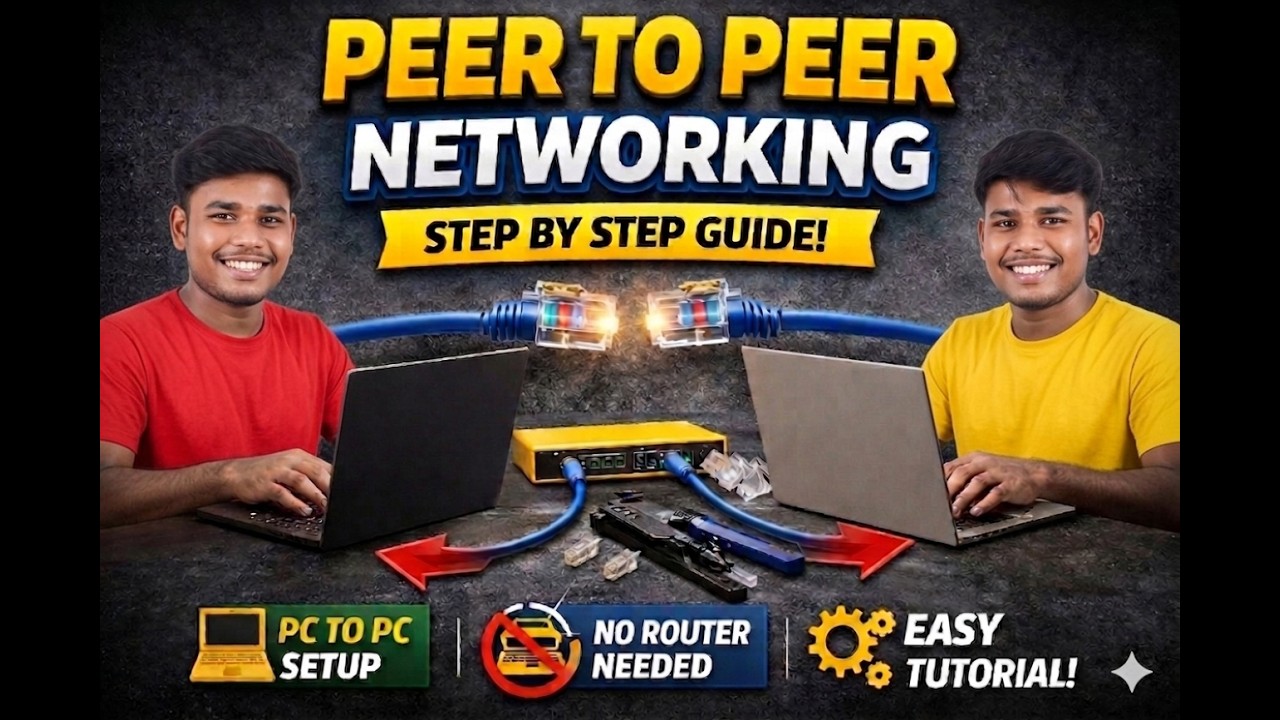 Peer to Peer Networking Tutorial | Beginner Friendly | PC to PC Connection 🔗