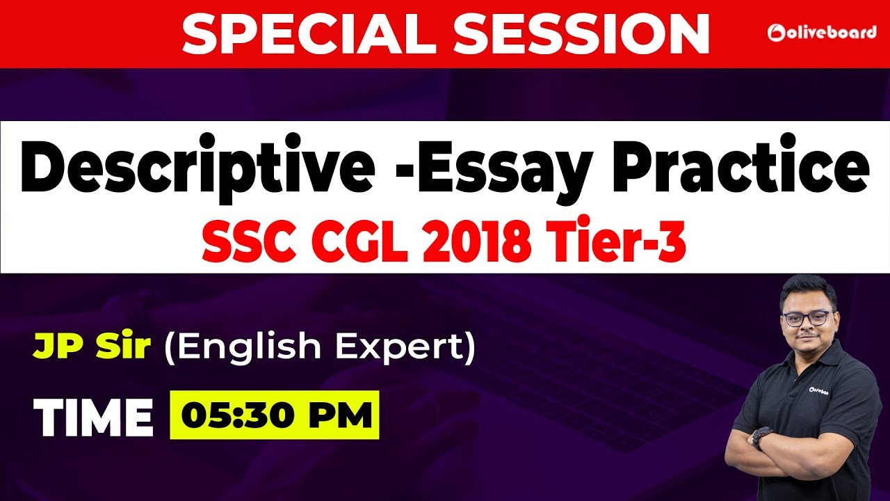 Essay and Letter Writing | Essay & Letter Format | Descriptive Writing | SSC CGL 2018
