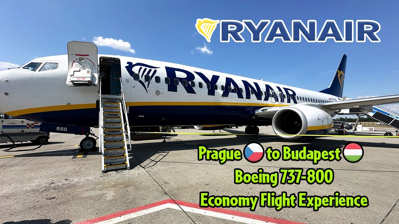 Ryanair Boeing 737-800 Prague to Budapest Economy Flight Experience