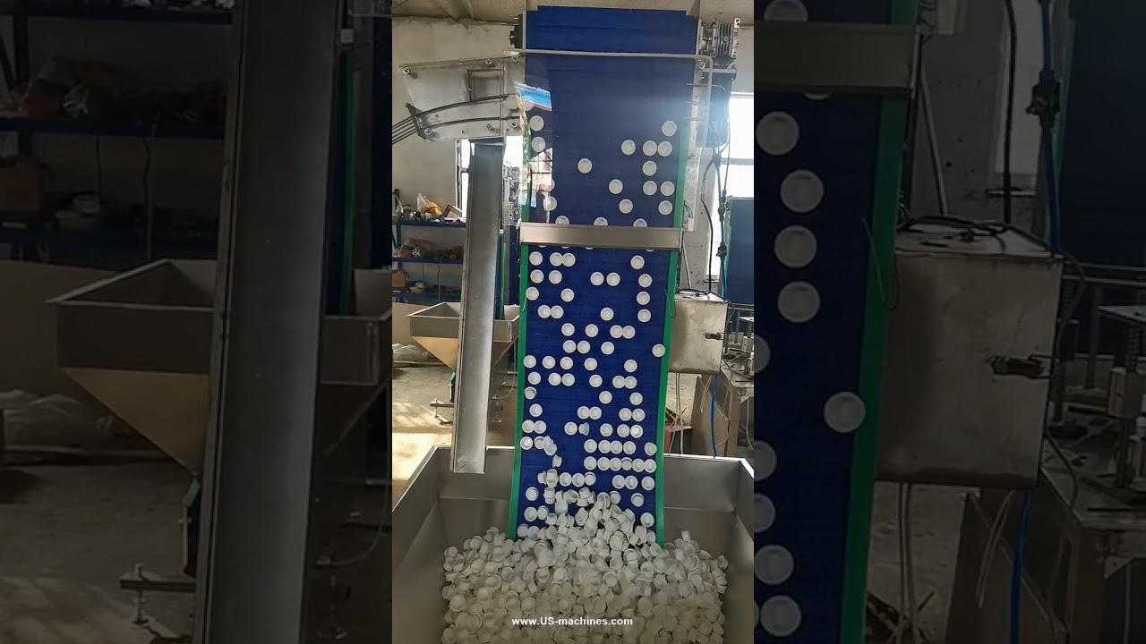 High speed bottle cap lifting sorting feeding machine cap elevator feeding system