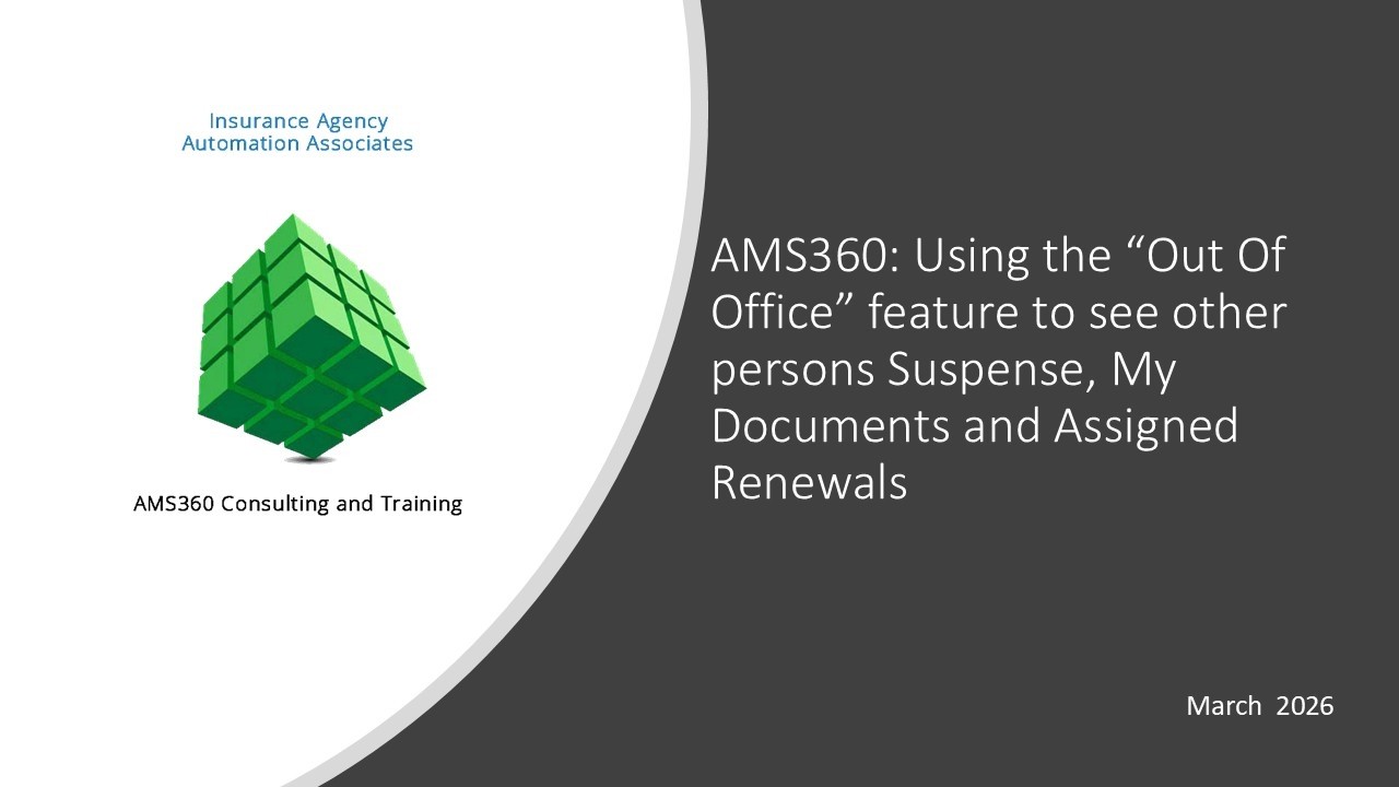 AMS360 Out Of Office feature use it to 