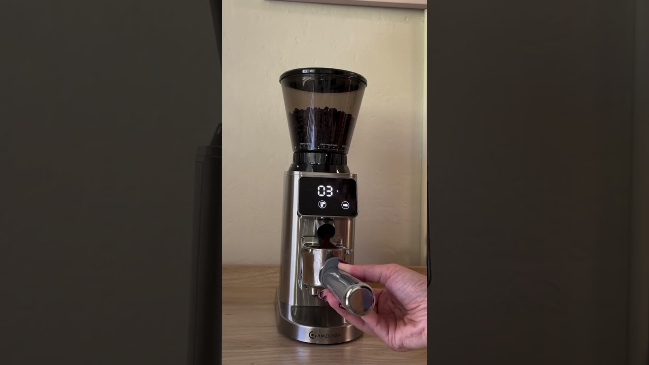 ☕️The first step in making coffee is grinding the coffee beans.