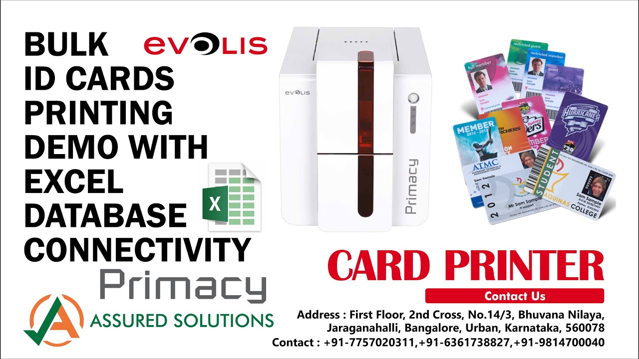 Primacy | Bulk ID Cards Printing Demo With Excel Database Connectivity | Assured Solutions