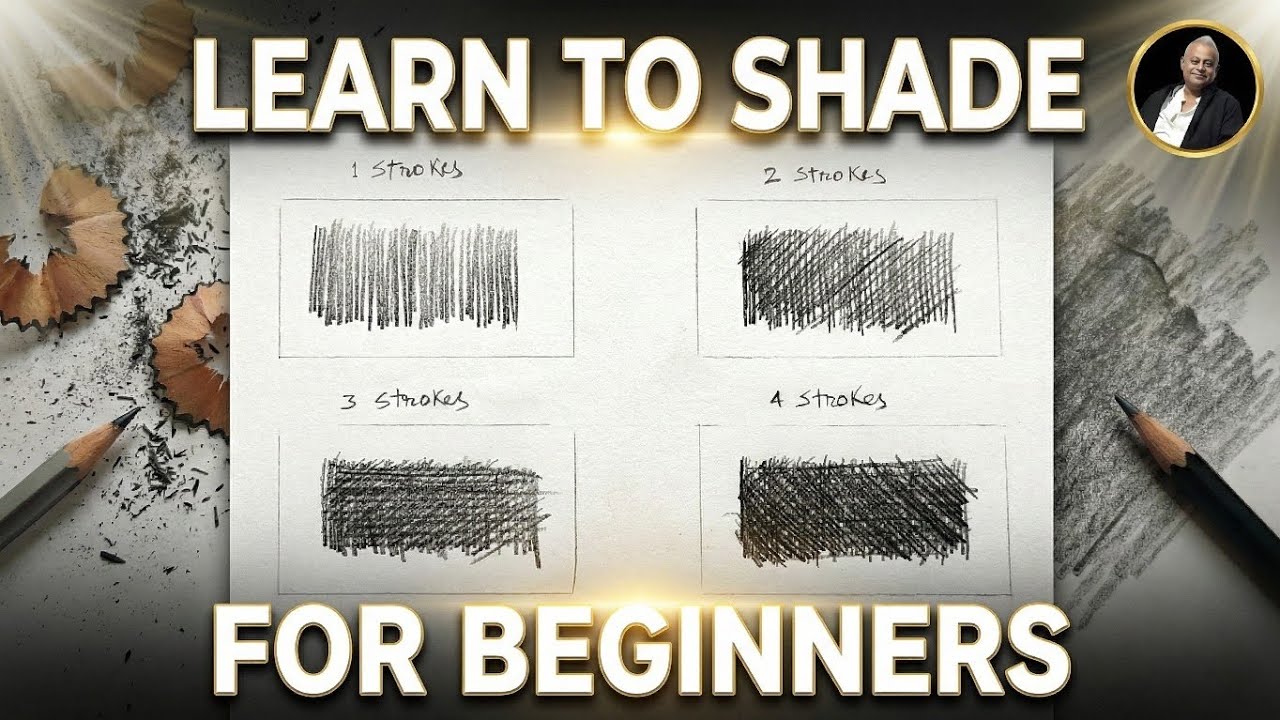 Cross Hatching Shading for Beginners | Learn the Basics of Light & Shadow with Ashish | @art_in_yt 