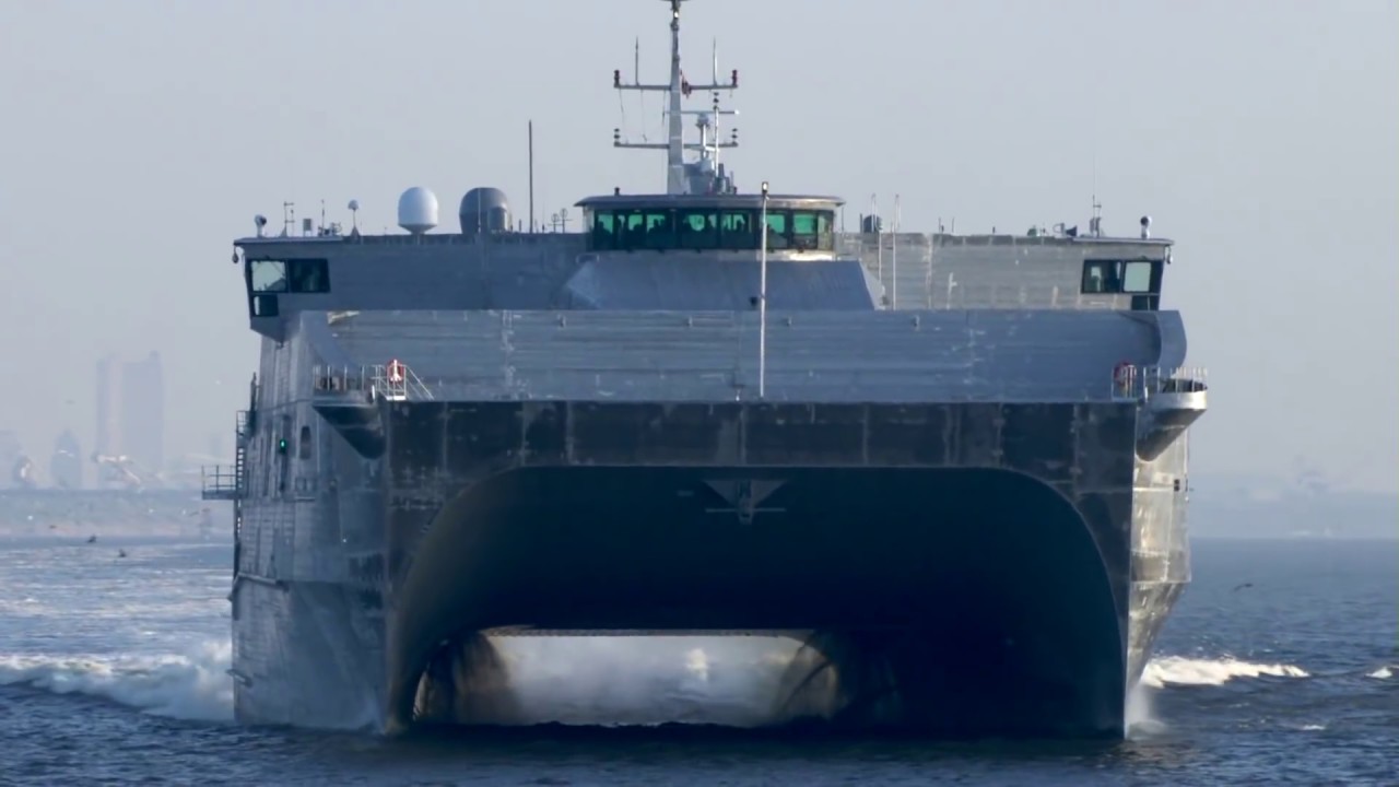 US Navy - USNS Spearhead Joint High-Speed Vessel 1 (JHSV 1) [1080p]