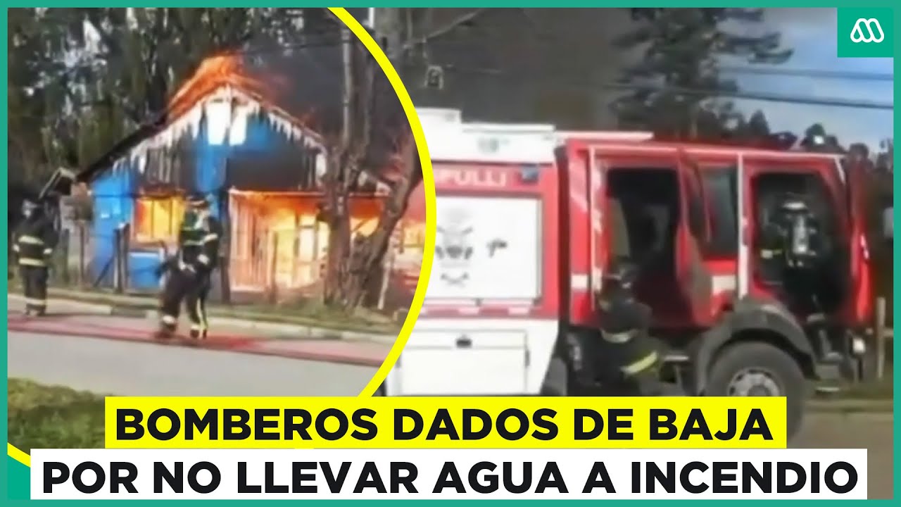 Grave error: Bomberos son dados de baja por ir a incendio con carro sin agua