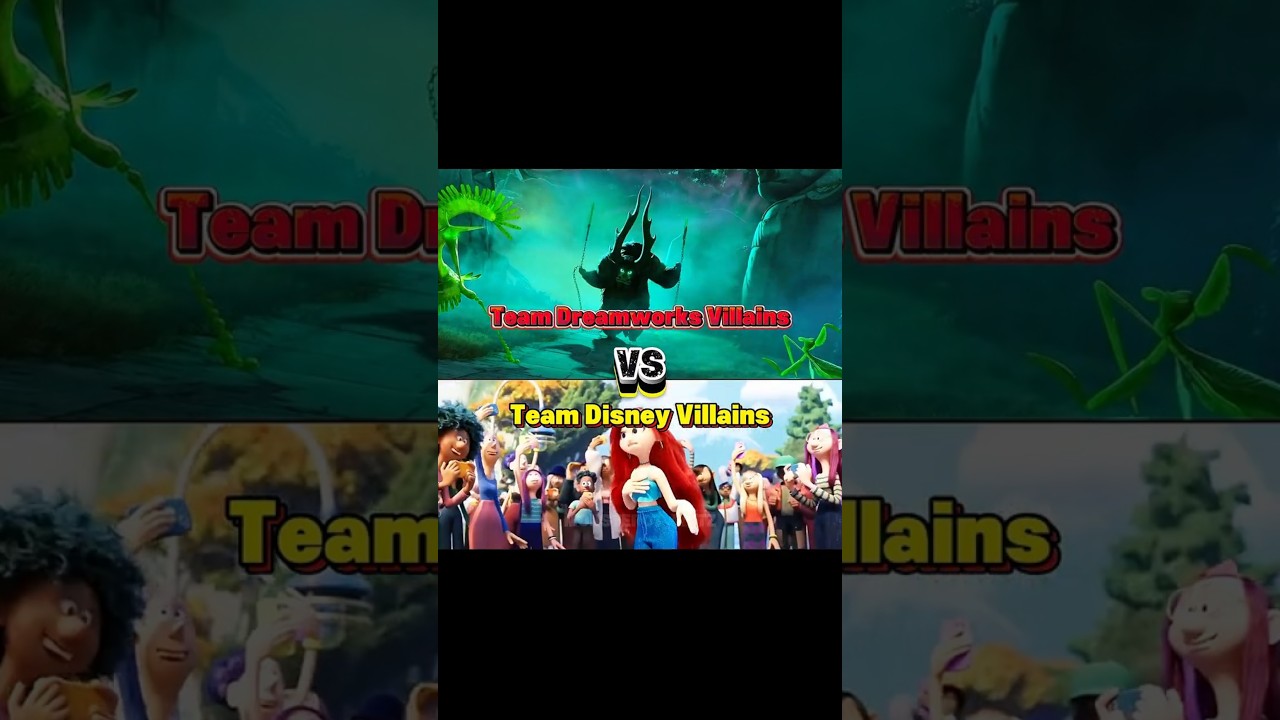 Team DreamWorks Villains vs Disney Villains #shorts #dreamworks #disney #cartoon