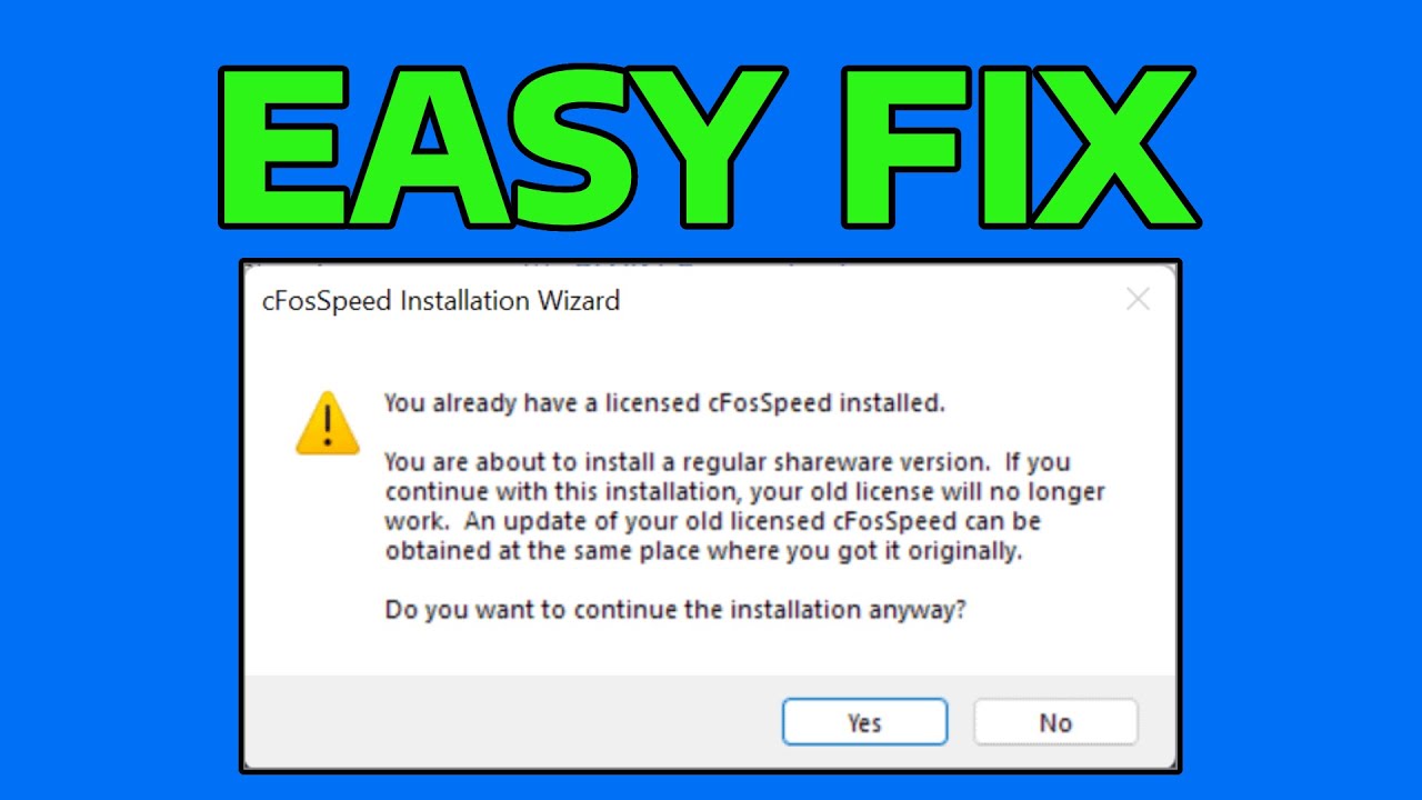 How To Fix CFosSpeed Driver Installation Error in Windows