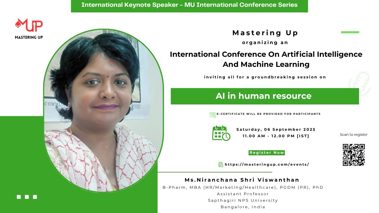 AI in Human Resource  | Ms Niranchana Shri Viswanthan | Mastering Up