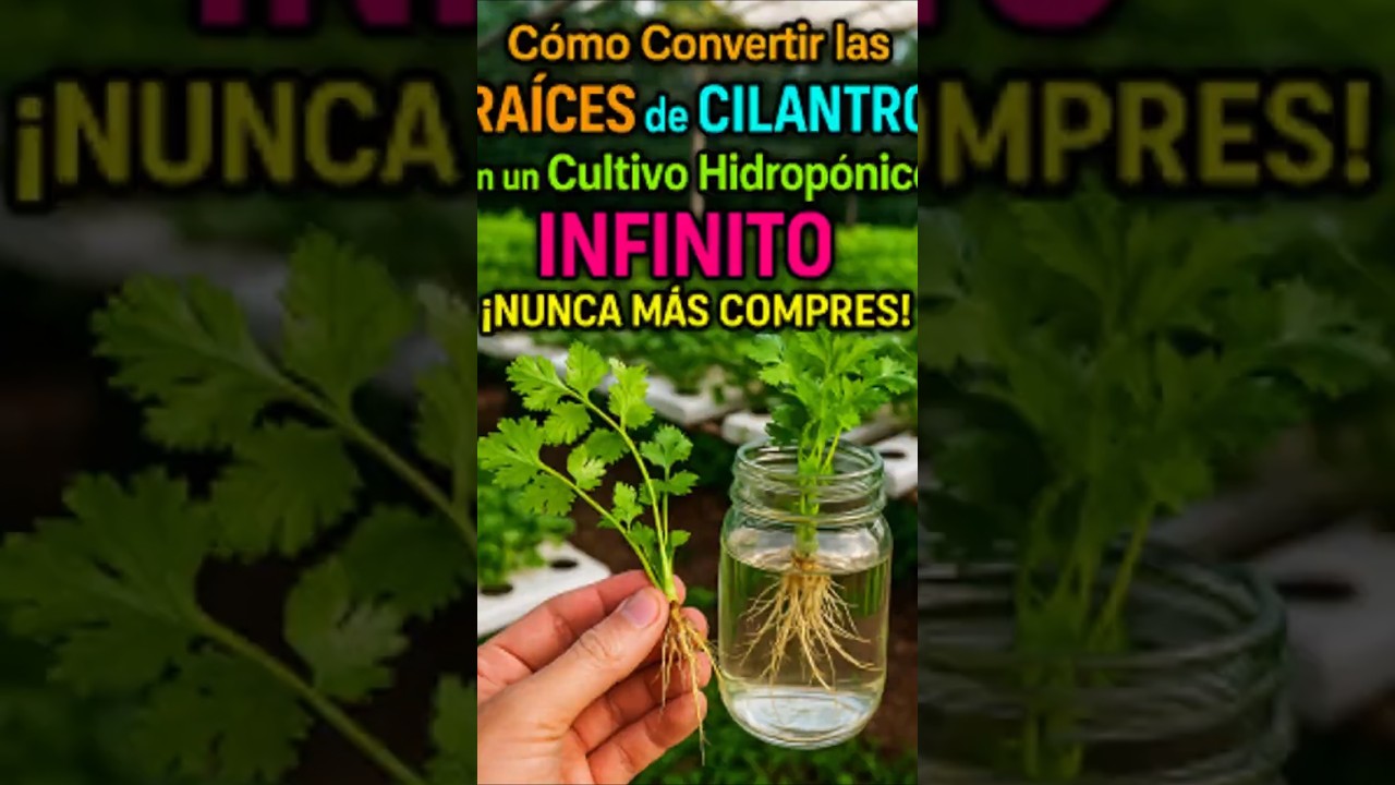 No Tires las Ra&iacute;ces del Cilantro! Aprende a Cultivarlas en Casa con Hidropon&iacute;a (F&aacute;cil y R&aacute;pido)