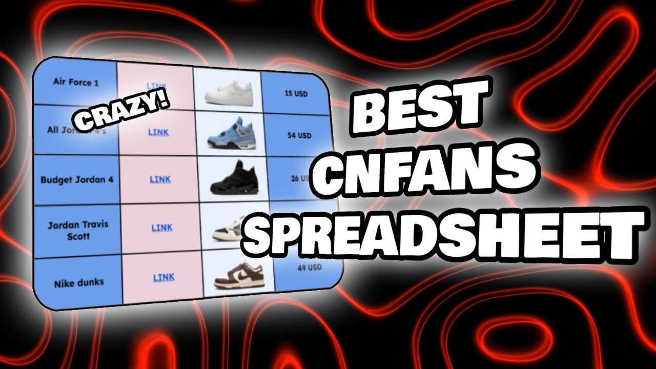 THE BEST CNFANS SPREADSHEET!! (SUMMER)