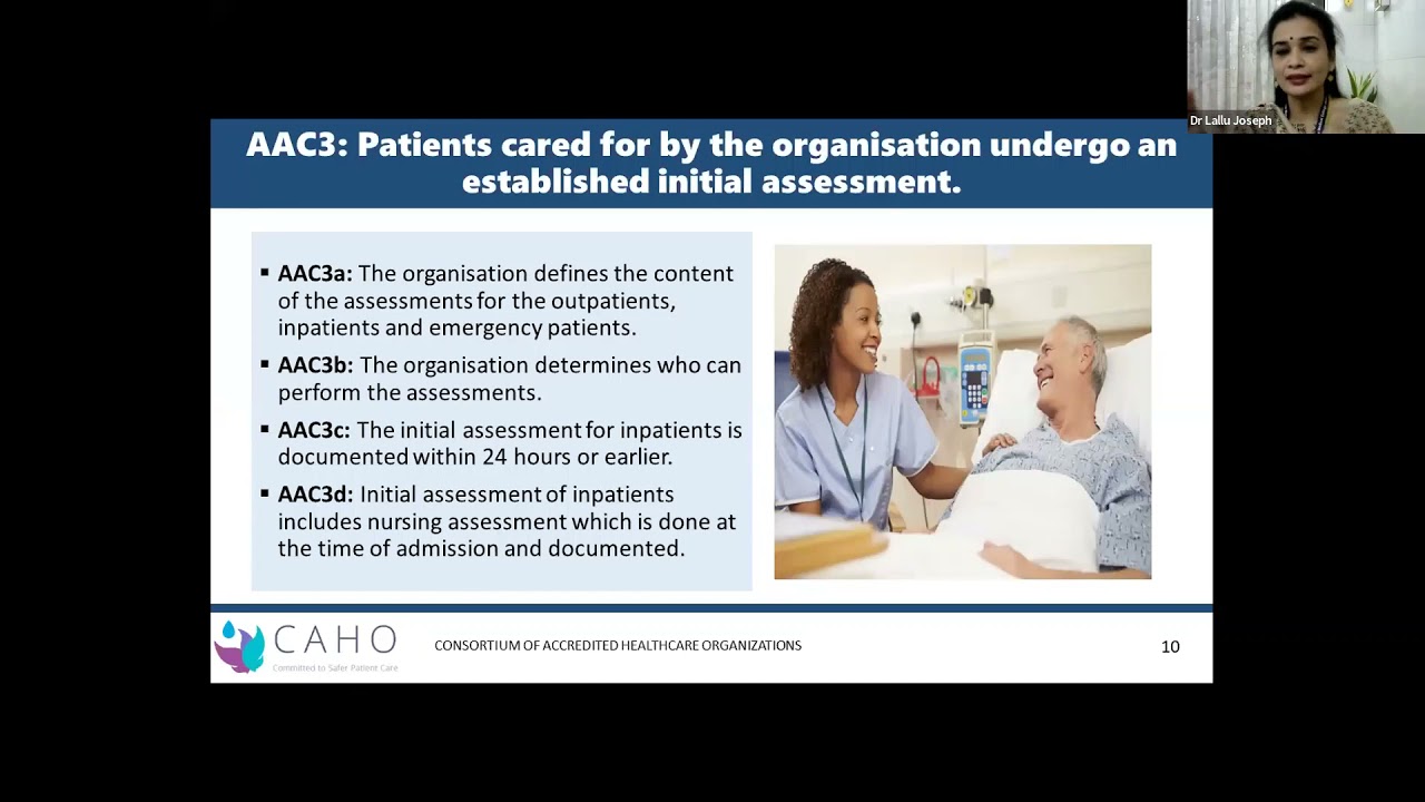CAHO-NABH Education Series (Entry Level) Access, Assessment and Continuity of Care - Dr Lallu Joseph