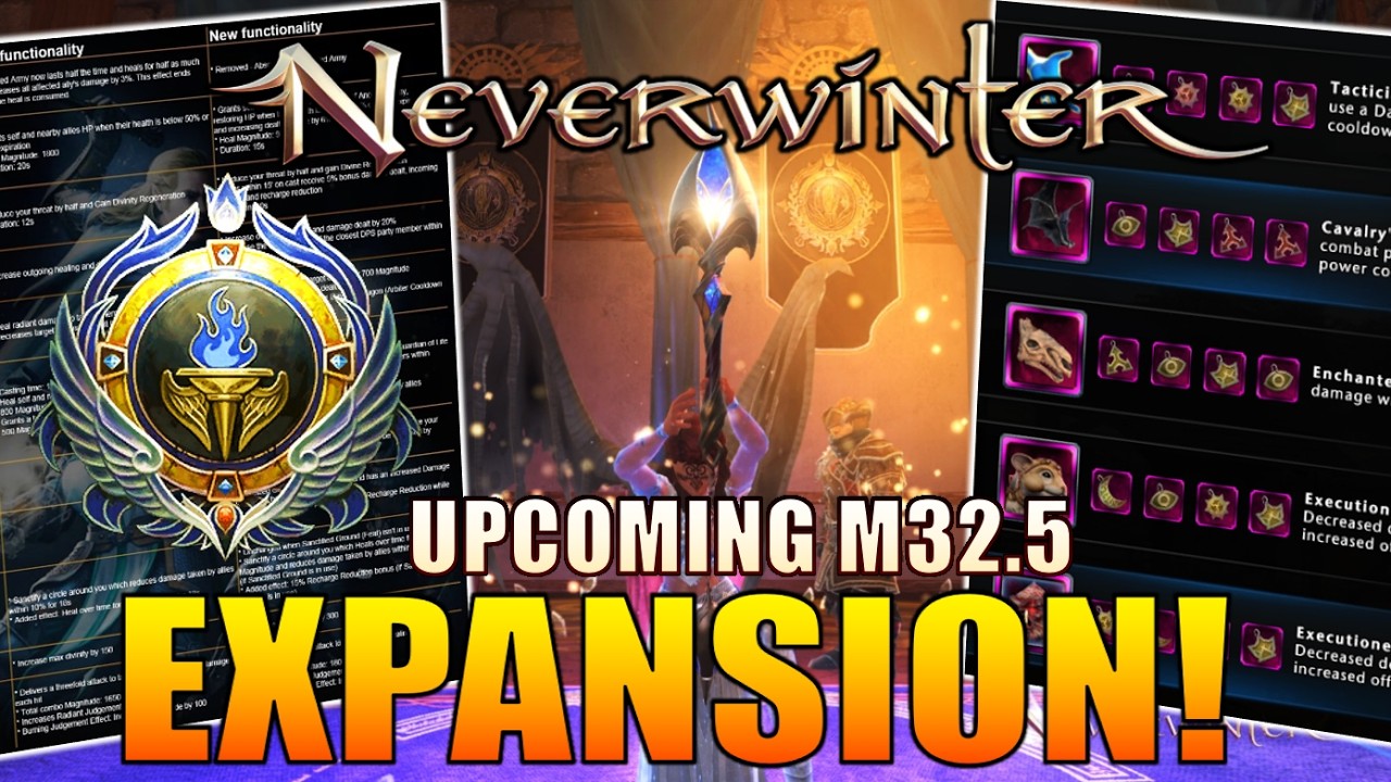 Neverwinter M32.5 PREVIEW: Celestial Mounts & Insignias, Cleric Resurrect, Queue Updates, New Items!