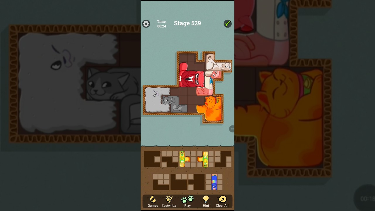 cat puzzle block game funny game video #trending #funny #cargame #games.#long gaming09newvideo