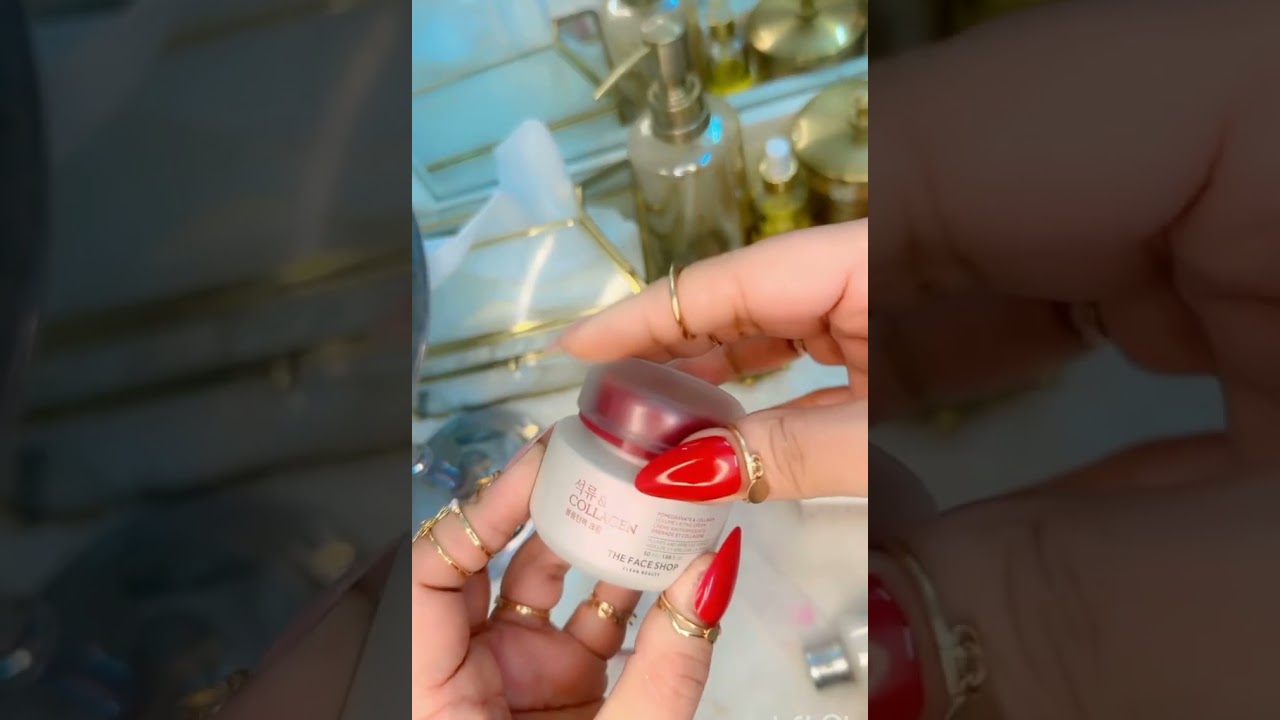 The face shop pomegranate collagen cream #thefaceshop #collagen #liftingcream#korean #skincare#nails