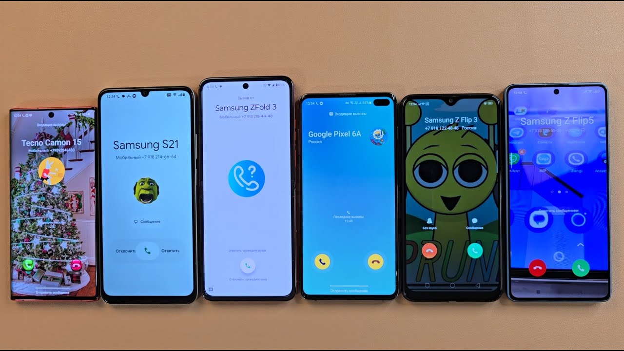 Guess Who Incoming calling Realme 60X Motorolla Razr 50 Samsung S10+ Oppo A5S Poco F5 Samsung Note10