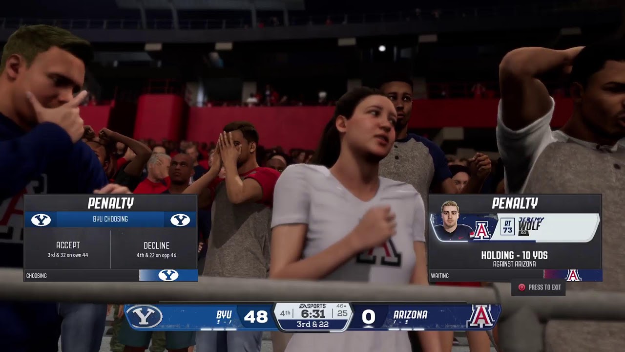 Stewartverse NCAA Football - BYU (3-1) at Arizona (1-3) - Week 5