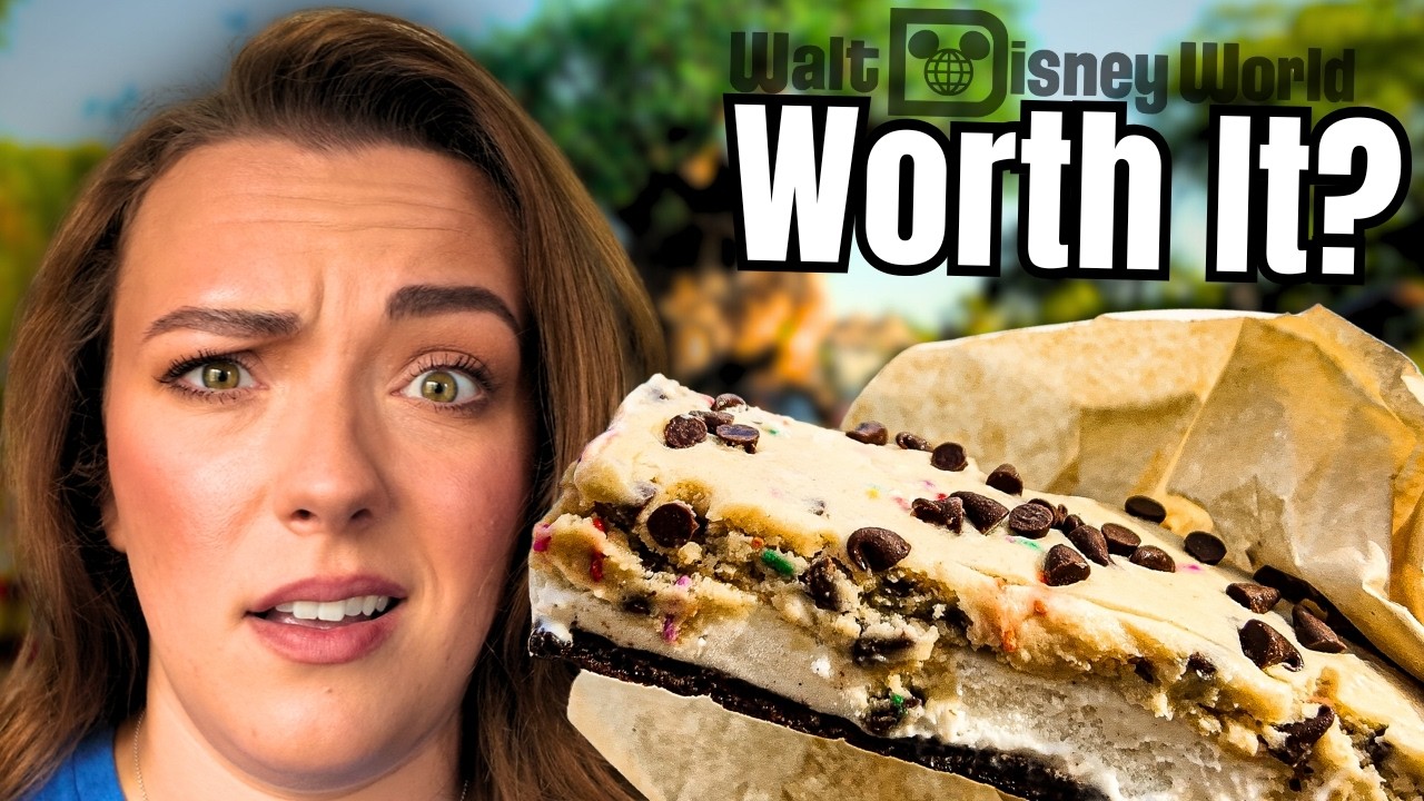 Disney...$9 for This!? | Viral NEW Cookie Dough Brownie Ice Cream Sandwich at Animal Kingdom