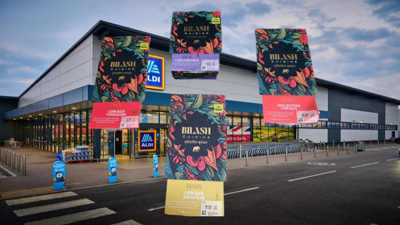 ALDI Билаш Тройное карри... и гарнир Виндалу с курицей в масле, Дхансак и панир с чили