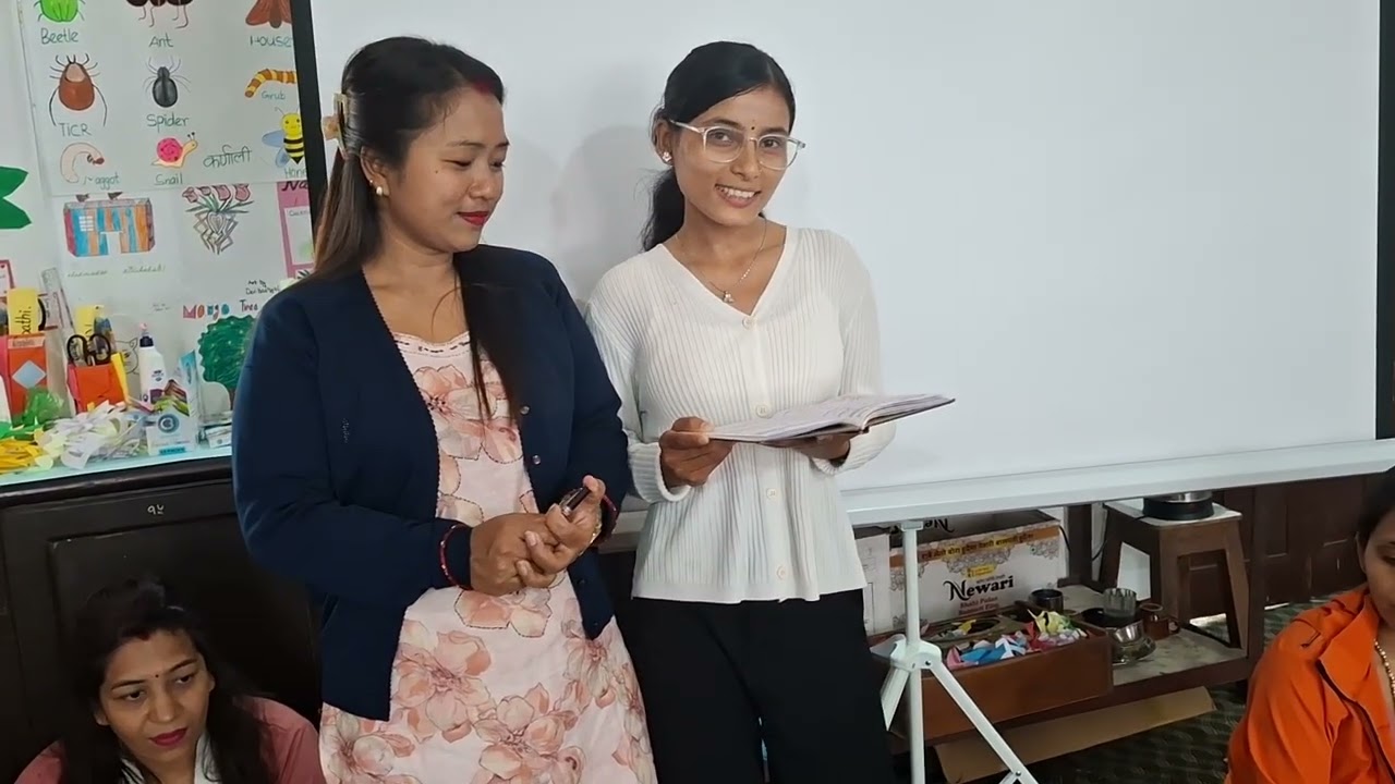 तालिमको समयमा वैवाहिक   वर्षगाँठको शुभकामना दिँदै  सिर्जनाका सिर्जनामार्फत 