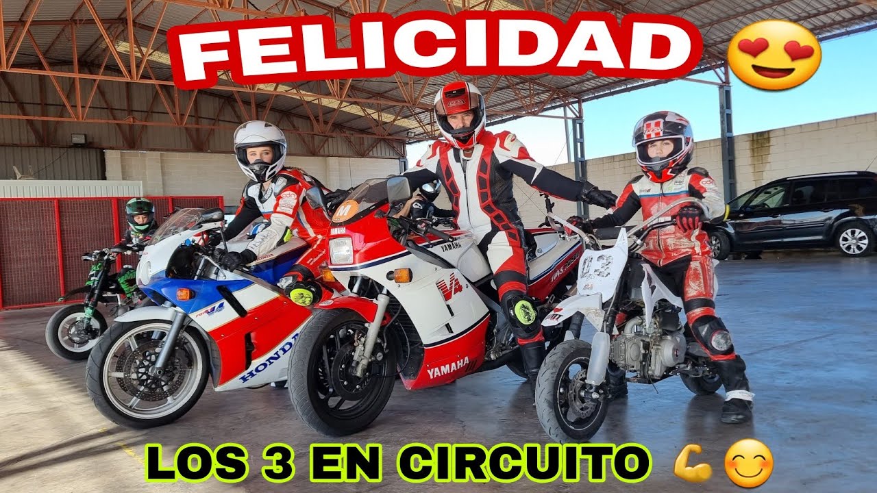 😍LA FELICIDAD EXISTE!! Con OIER e IZARO JUNTOS en circuito🥰 Motos RD500, NC30, PITBIKE 190