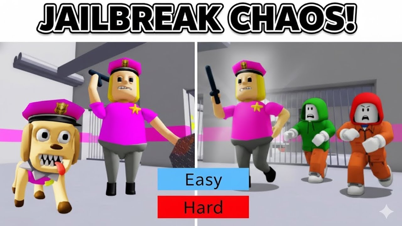 Barry's Police Girl  Vs  Stepmom Obby Roblox Prisun Run Full GamePlay #roblox #obby