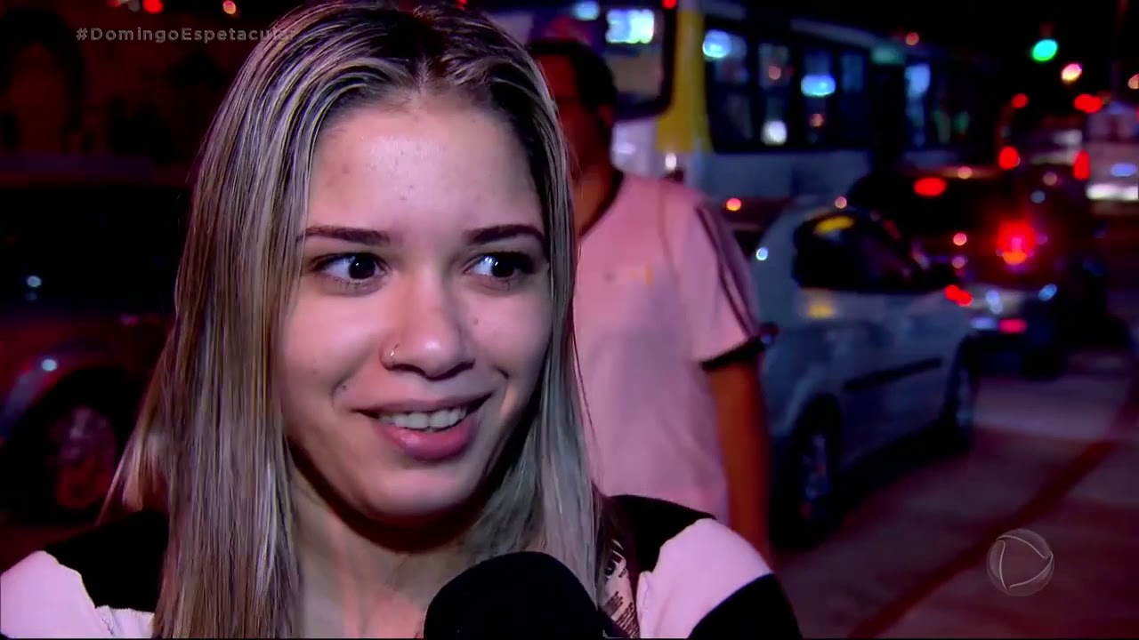 Duda Espinoza e Cl&aacute;udio Galvan no Domingo Espetacular.