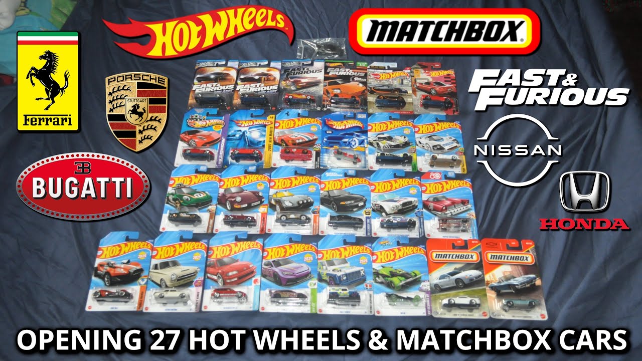 Opening 27 Hot Wheels & Matchbox Cars | Ferrari, Bugatti, Fast & Furious & MORE