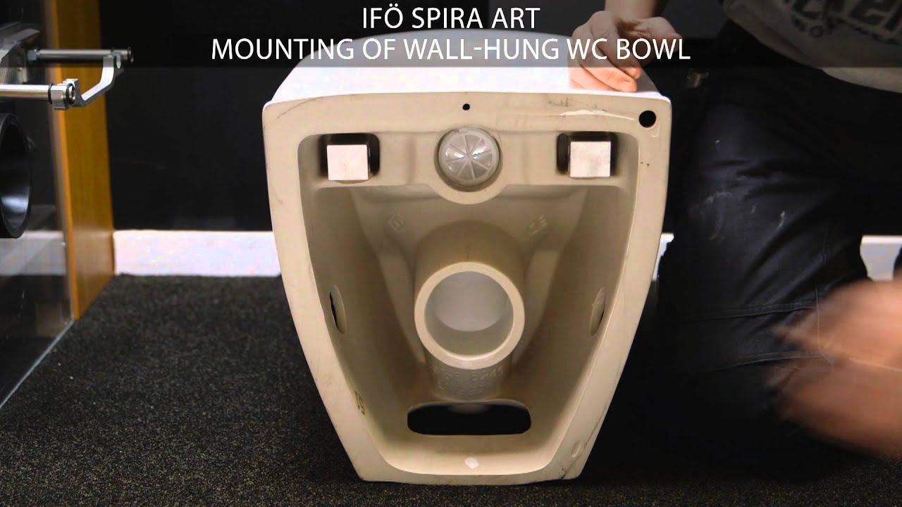 Ifö Spira Art - Mounting of wall-hung WC bowl