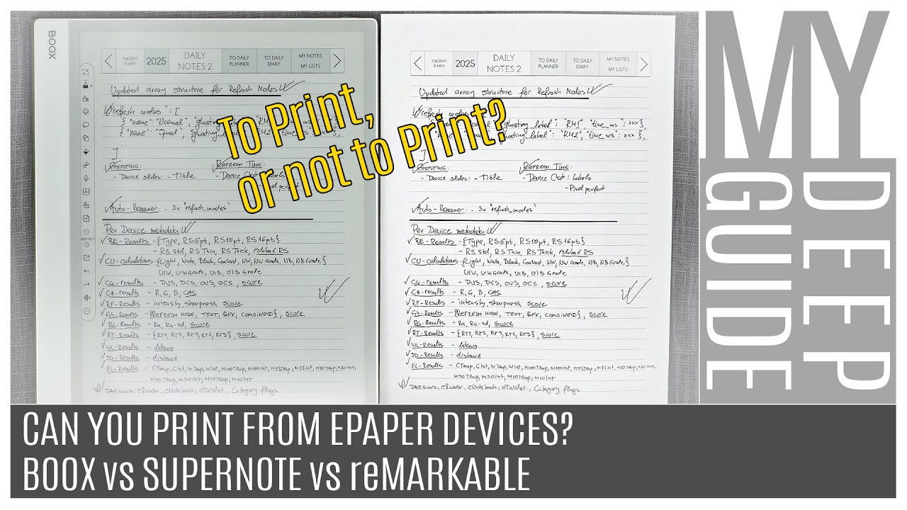 Can You Print From e-Ink Tablets? Boox vs Supernote vs reMarkable | To Print, or not to Print?