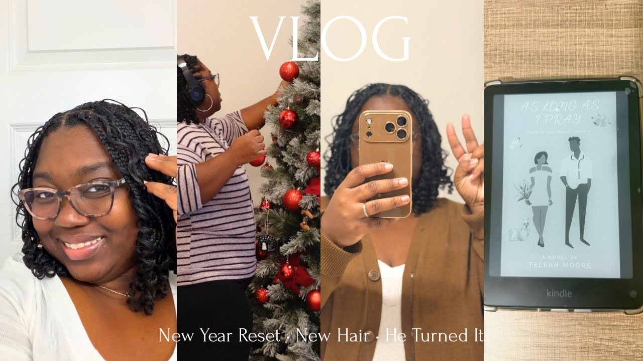 VLOG: New Year Reset, New hair who dis, Fitness Journey Purchases, Supporting My Man + God Turned It