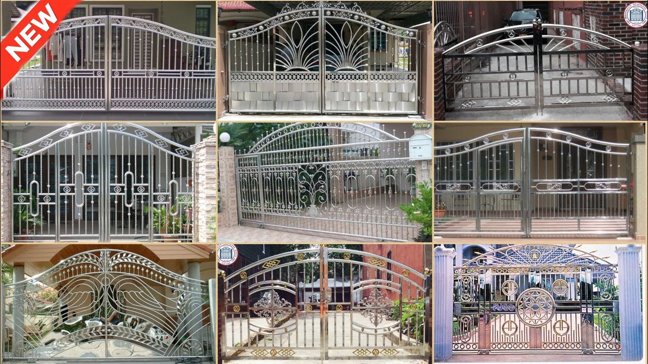 Latest Top 40 Stainless Steel Main Gate Designs 2026 || Double Steel Gate designs || Steel Gate