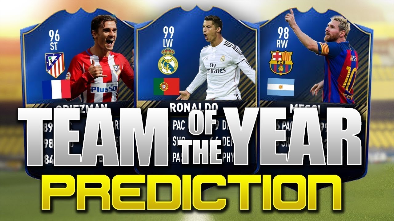 FIFA 18 - TEAM OF THE YEAR PLAYER RATINGS PREDICTIONS!!! MY TOTY RATINGS PREDICTIONS!!!