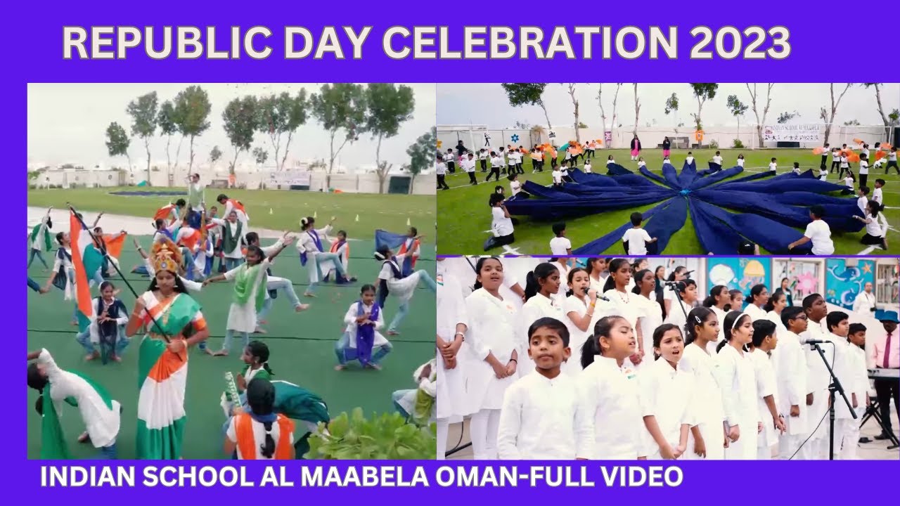 Republic day celebration in indian school al maabela Oman #isam #republicday2023  #allinallalgates