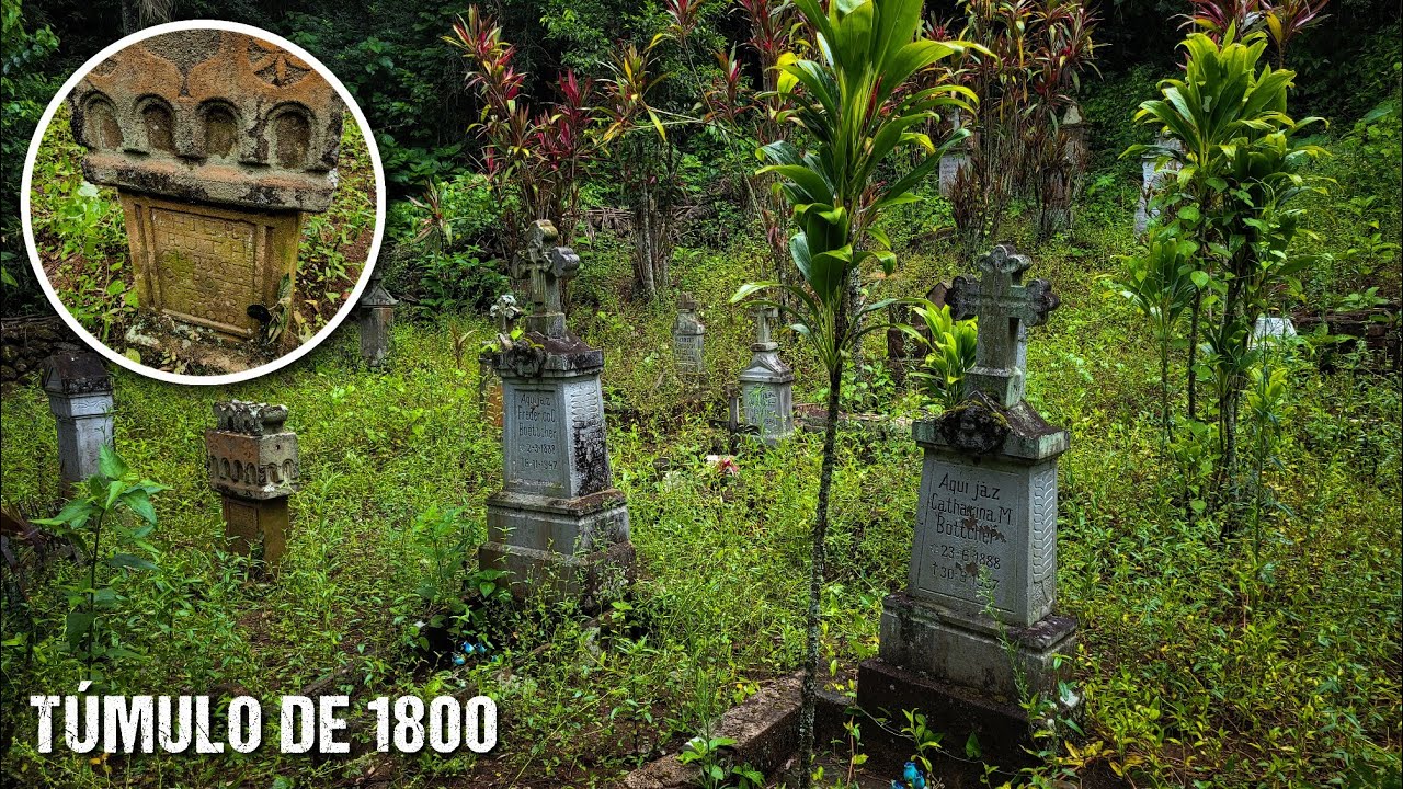 CEMITÉRIO ESQUECIDO E ABANDONADO NA MATA COM TÚMULOS DE 1800!