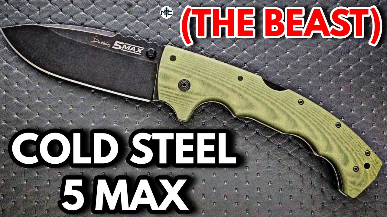 NAJLEPSZY n&oacute;ż składany do użytku na świeżym powietrzu? - N&oacute;ż składany Cold Steel 5 Max - przegląd...