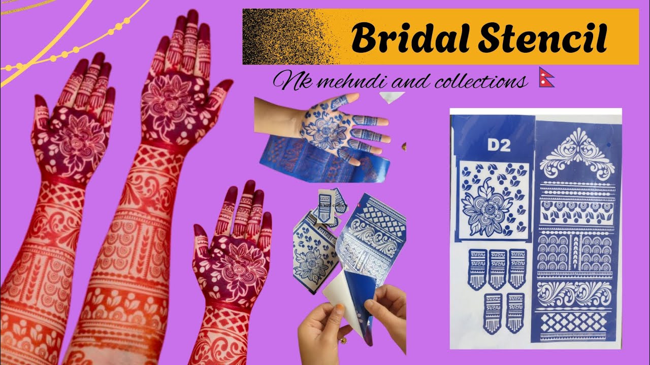 Bridal Stencil | How To Use Bridal Mehndi Stencil  | Mehndi Stencil/sticker | Mehendi