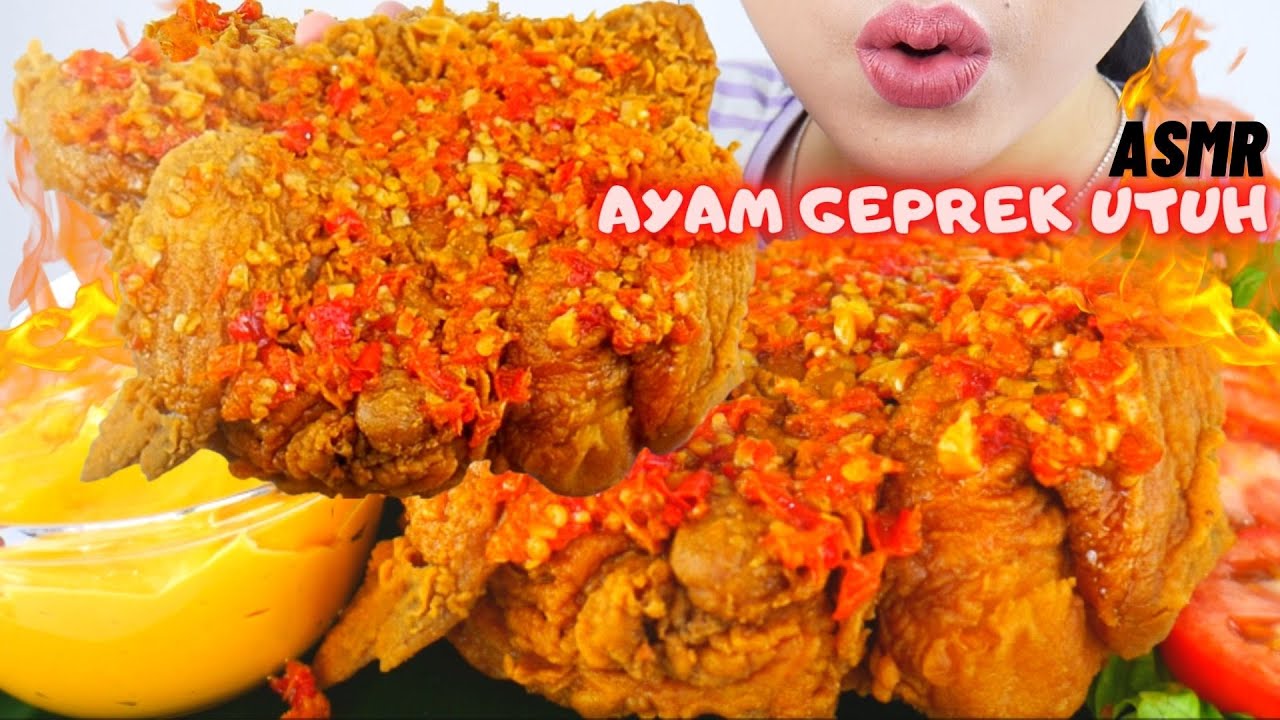 GILA! ASMR AYAM GEPREK UTUH, PEDESNYA KACAU BALAU😭💥🍗 | ASMR INDONESIA