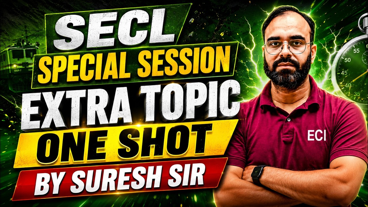 SECL 2026 | ONE SHOT 🔥 |  EXTRA TOPICS |  #electrical  #sscje #secl  #rrbje